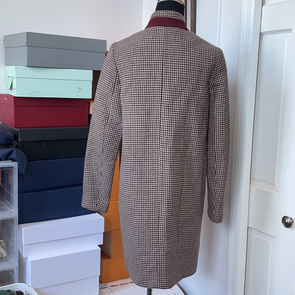 Zara check plaid long coat. - Picture 7 of 13